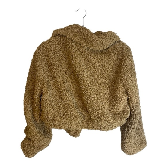 HYFVE Tan Teddy Jacket Cozy Cropped Design - Picture 6 of 7